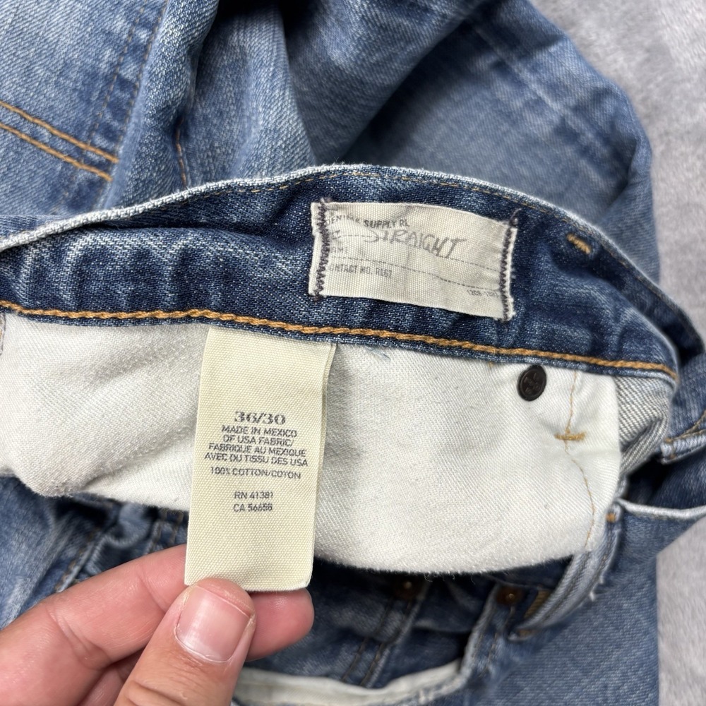 Denim & Supply Ralph Lauren Men's Straight Jeans Size 36x30 Distressed Denim - Picture 2 of 8